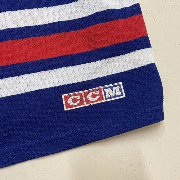 Vintage 90s CCM Air Knit NEW YORK RANGERS Mens NHL Team JERSEY XL - Picture 11 of 11